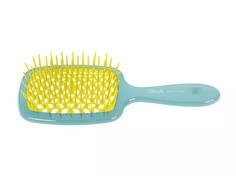 Щетка пластиковая Janeke Superbrush, цвет морской волны и желтый, 20.3 x 8.5 x 3.1 см