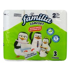 Бумажные полотенца Familia Comfort 2 слоя 3 рулона