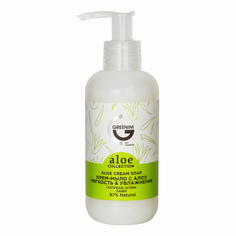 Крем-мыло густое Greenini Aloe Collection Мягкость & увлажнение натуральное с алоэ 200 мл