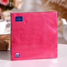 Салфетки бумажные Art Bouquet Розовый палевый Барокко, 33х33, 3 слоя, 16 листов No Brand