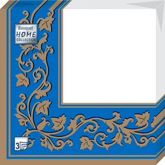Салфетки бумажные Bouquet Home Collection Золотые узоры на синем фоне 33x33 см 20 шт