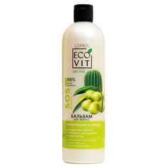 Бальзам для волос ECOandVIT ORGANIC OIL Укрепление и объем для жирных волос у корней 500мл