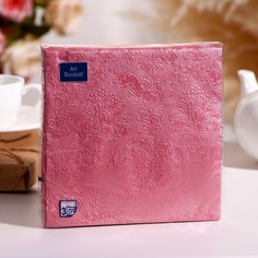 Салфетки бумажные Art Bouquet Розовый перламутровый Барокко, 33х33, 3 слоя, 16 листов
