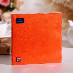 Салфетки бумажные Art Bouquet Оранжевый Барокко, 33х33, 3 слоя, 16 листов