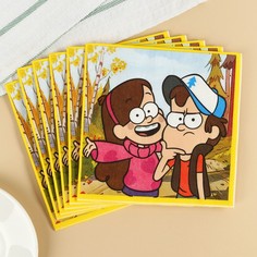 Набор бумажных салфеток Гравити Фолз, 33х33 см, 20 шт., 3-х слойные Disney