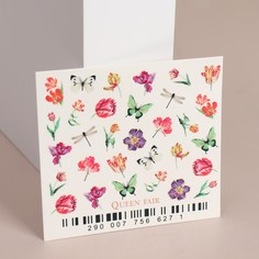 Слайдер-дизайн для ногтей Queen Fair Pink flora