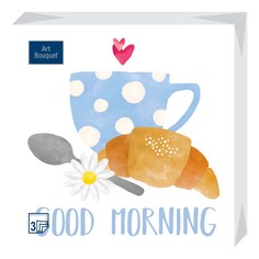 Салфетки бумажные Art Bouquet Good morning 3 слоя 33 х 33 см 20 шт