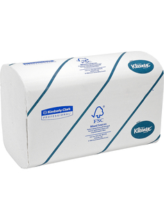 Полотенце бумажное листовое Kimberly-Clark 2-сл 124 листа, 215х315 мм, Z-сложения, белое