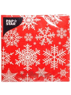 Салфетки бумажные PAPSTAR Снежные Звезды 33х33 см, 3 слоя, 50 шт.