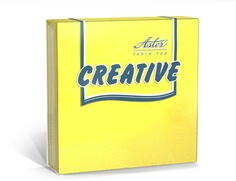 Салфетка Aster creative 3-слойные сервировочные желтые 24x24 20 шт