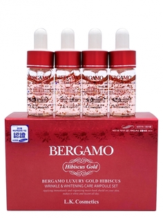 Сыворотка Bergamo Luxury Gold Hibiscus Wrinkle & Whitening Care Ampoule 4 шт*13 мл