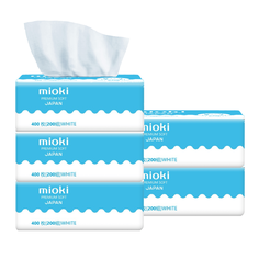 Салфетки бумажные MIOKI в мягкой упаковке, 200 шт. х 5 уп.