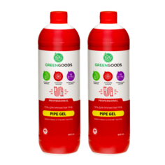Профессиональное средство для прочистки труб Green Goods Pipe Gel ProfessionalL 2х900 мл