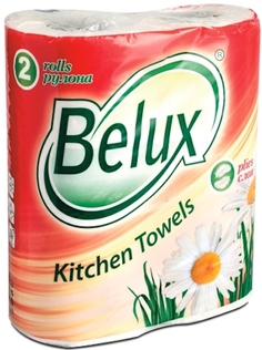 Бумажное полотенце Белюкс двухслойное 2 рулона Belux