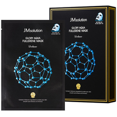 Маска Jm Solution Glory aqua fullerene mask deluxe антиоксидантная с пептидами 35 мл х 10