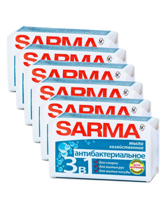 Комплект Sarma Хозяйственное мыло антибактериальное 140 г х 6 шт