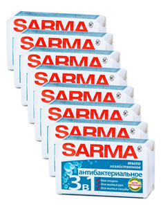 Комплект Sarma Хозяйственное мыло антибактериальное 140 г х 8 шт