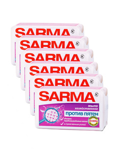 Комплект Sarma Хозяйственное мыло против пятен 140 г х 6 шт