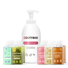 Жидкое мыло Dutybox многоразовая емкость с пенным дозатором + 10 капсул концентратов 5 л