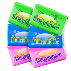 Набор Невская косметика туалетного мыла Вазелиновое Глицериновое Ланолиновое по 2 шт