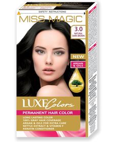 Краска Miss Magic Luxe Colors для волос 3.0-натуральный темно-коричневый