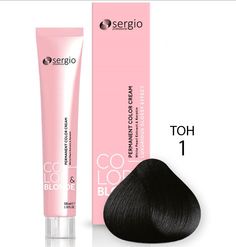 Крем-краска Sergio professional Color&Blonde для окрашивания волос тон 1 черный 100мл