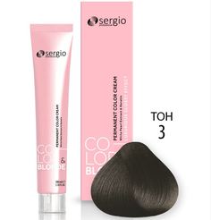 Крем-краска Sergio professional Color&Blonde для окрашивания волос тон 3 темно-коричневый,