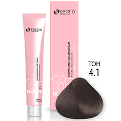 Крем-краска Sergio professional Color&Blonde для окрашивания волос тон 4.1 коричневый