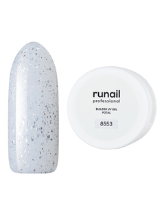 Моделирующий УФ-гель RuNail Professional с хлопьями Юки Builder Uv Gel Yuki №8553 15 г