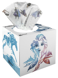 Салфетки бумажные World Cart выдергушки Frozen с рисунком Ледяной Конь 3 слоя 56 шт