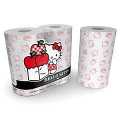 Полотенца бумажные World Cart Hello Kitty Kartika Collection 3 слоя 2 рул 75 л