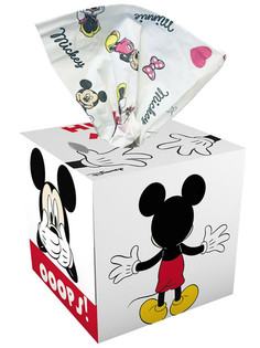 Салфетки в коробке вытяжные World Cart Микки Маус Ooops... с рисунком 3-х слойные, 56 шт.