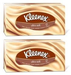Салфетки в коробках Kleenex UltraSoft 56шт 2 шт