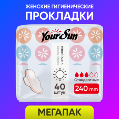 Женские гигиенические прокладки YourSun Normal 24 см, 40 шт.