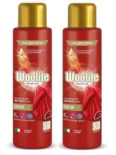 Комплект Woolite Premium Color Гель для стирки белья и одежды 450 мл х 2 шт