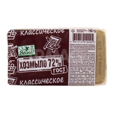 Хозяйственное мыло Весна классическое Семейное ГОСТ 72% , 140г х 6шт.