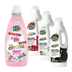 Кондиционер Prosept Crystal Rinser Лепестки сакуры средство Crystal Color White Black