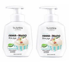 Гипоаллергенная пенка-мыло для рук Delta parfum Bubbles Сливочный Пломбир 2 шт
