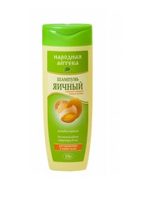 Шампунь Iris cosmetic для тонких и окрашенных волос Народная аптека Яичный 400мл х 2 шт.