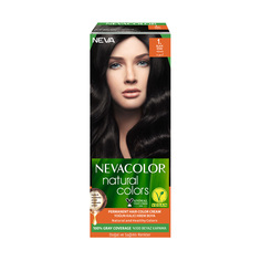 Крем-краска для волос Nevacolor Natural Colors Стойкая 1. Black Чёрный