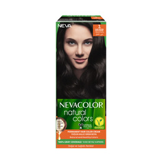 Крем-краска для волос Nevacolor Natural Colors Стойкая 3. Dark brown Тёмный шатен