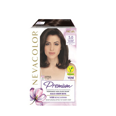 Крем краска для волос Nevacolor Premium стойкая 5.0 светло-коричневый