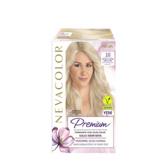 Крем краска для волос Nevacolor Premium стойкая 10. Натуральная платина