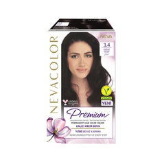 Крем краска для волос Nevacolor Premium стойкая 3.4 Каштан