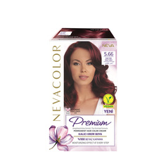 Крем краска для волос Nevacolor Premium стойкая 5.66 Рубиново-красный