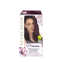 Крем краска для волос Nevacolor Premium стойкая 7.20 Аметист фиолетовый