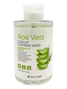 Очищающая вода для снятия макияжа с Алоэ Вера 3W Clinic Aloe Clean-Up Cleansing Water 500