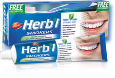 Зубная паста Dabur Herb’l Smokers отбеливающая 150 гр в комплекте с зубной щеткой