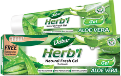 Зубная паста Dabur Herb’l Aloe Vera с экстрактом алое 150 г в комплекте с зубной щеткой