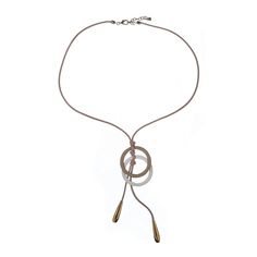 Колье из бижутерного сплава с текстилем 78 см Moon Paris ML-23.03-004